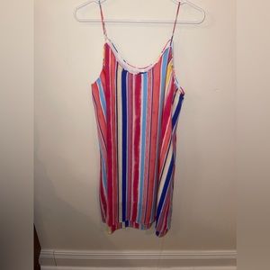 Rainbow striped dress NWT size large